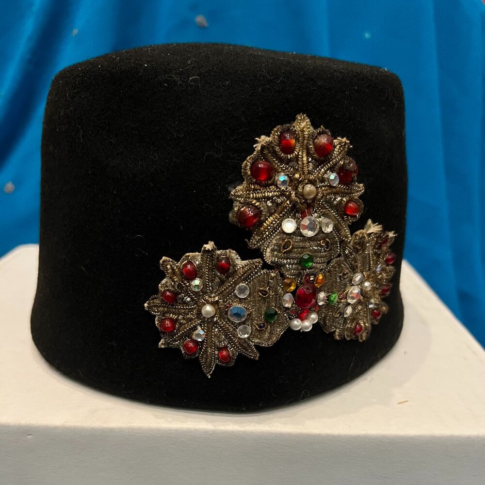 Eric Javits Black Wool Fez Hat - 100% wool